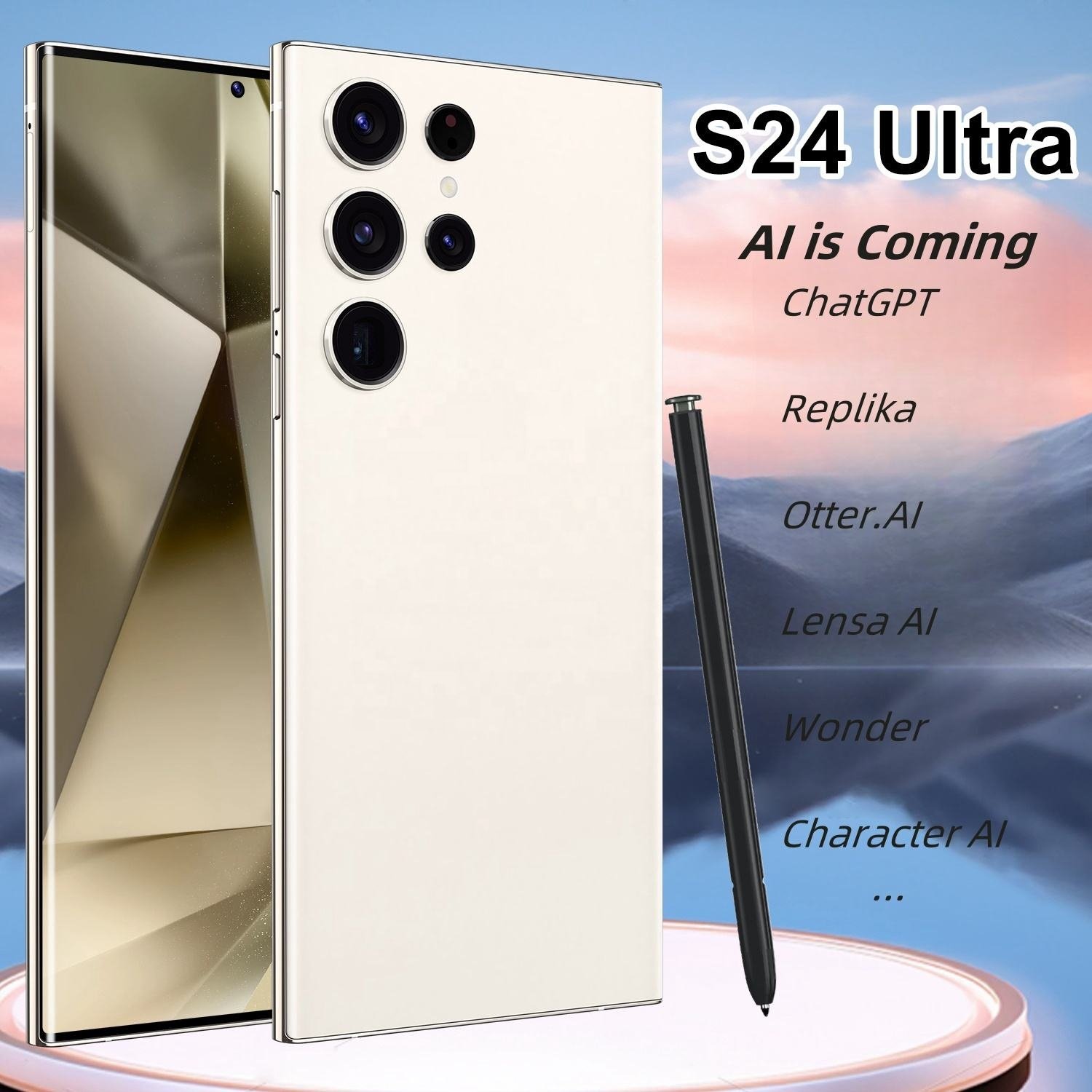 2024 Original Brand New S24 Ultra Phone 6.8 inch 12GB+512GB 4G 5G Smartphones With Stylus 4 Cameras Face ID Unlocked Cellphones